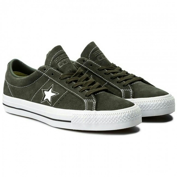 olive green converse one star
